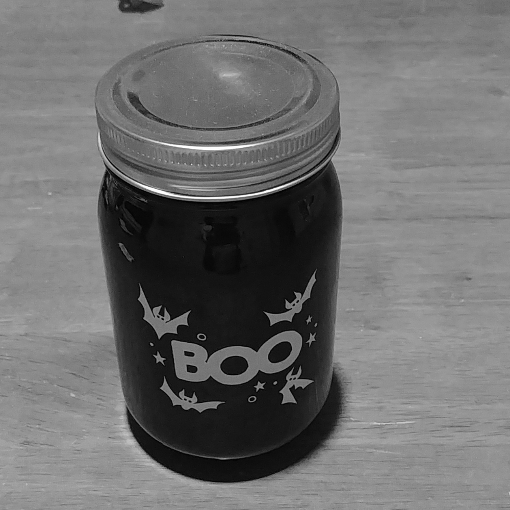 Mason jar Halloween edition.